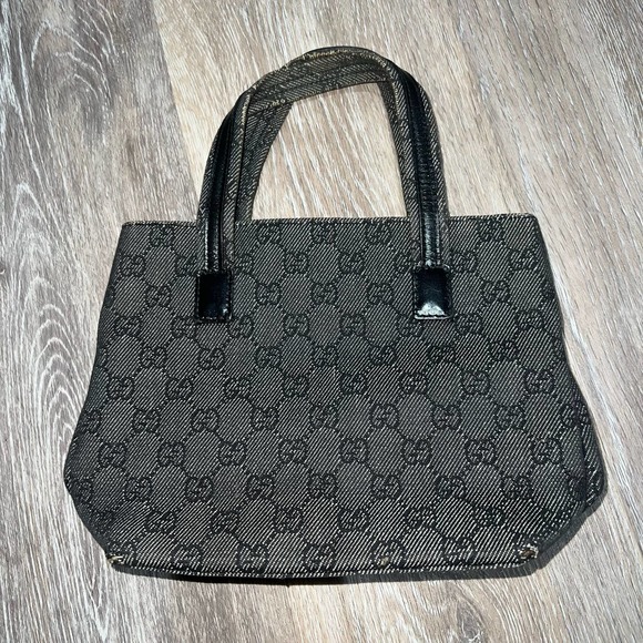 Gucci Monogram Mini Hand Bag Grey and black - Picture 2 of 11